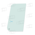 VITRE PORTE PARTIE HAUTE AVANT COULISSANTE GAUCHE KOMATSU PC130-6 / PC160-6 / PC170-6 / PC180-6 / PC200-6 / PC210-6 / PC240-6...