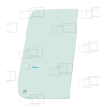 VITRE PORTE PARTIE HAUTE AVANT COULISSANTE GAUCHE KOMATSU PW130-6 / PW130ES-6K / PW150ES-6K / PW170ES-6K (DE 1998 A 2003) 054...