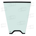 VITRE AVANT CENTRAL KOMATSU WA380-6 / WA430-6 / WA470-6 / WA480-6 / WA500-6 (DE 2006 A 2012) 054892B