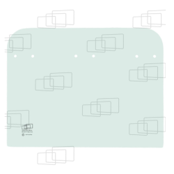 VITRE PORTE PARTIE HAUTE COULISSANTE GAUCHE KOMATSU WA380-5 / WA400-5 / WA430-5 / WA450-5 / WA470-5 / WA480-5 (DE 2003 A 2008...