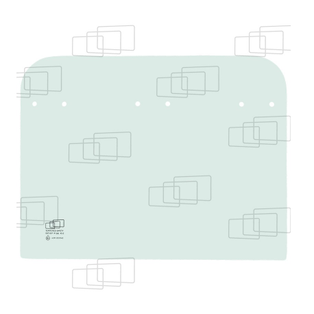 VITRE PORTE PARTIE HAUTE COULISSANTE GAUCHE KOMATSU WA380-5 / WA400-5 / WA430-5 / WA450-5 / WA470-5 / WA480-5 (DE 2003 A 2008...