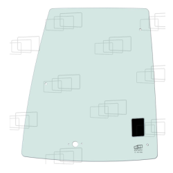 VITRE PORTE PARTIE HAUTE GAUCHE CATERPILLAR 422E / 428E / 432E / 434E / 442E / 444E (DE 2005 A 2012) 054378A