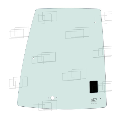 VITRE PORTE PARTIE HAUTE GAUCHE CATERPILLAR 422E / 428E / 432E / 434E / 442E / 444E (DE 2005 A 2012) 054378A