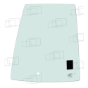 VITRE PORTE PARTIE HAUTE GAUCHE CATERPILLAR 422E / 428E / 432E / 434E / 442E / 444E (DE 2005 A 2012) 054378A