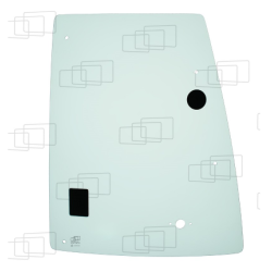 VITRE COTE DERRIERE PORTE PARTIE HAUTE GAUCHE CATERPILLAR 414E / 416EST / 420EST / 430EST / 450E (DE 2005 A 2012) 054388G