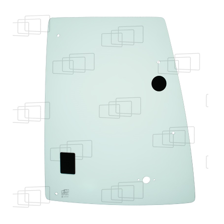 VITRE COTE DERRIERE PORTE PARTIE HAUTE GAUCHE CATERPILLAR 422E / 428E / 432E / 434E / 442E / 444E (DE 2005 A 2012) 054388G