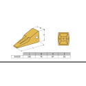 Dent de godet J250 type 9J4259