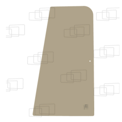 VITRE PORTE PARTIE HAUTE ARRIERE COULISSANTE GAUCHE CATERPILLAR M312 / M315 / M317 / M318 / M320 (DE 1995 A 2002) 056317I