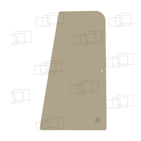 VITRE PORTE PARTIE HAUTE ARRIERE COULISSANTE GAUCHE CATERPILLAR M312 / M315 / M317 / M318 / M320 (DE 1995 A 2002) 056317I