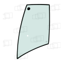 VITRE COTE DERRIERE PORTE DROITE CATERPILLAR 414E 416EST 420EST 430EST 450E (DE 2005 A 2012) 056095C