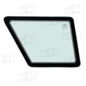 VITRE PORTE PARTIE BASSE DROITE CATERPILLAR 416D / 424D / 428D / 432D / 438D / 442D / 446D (DE 2000 A 2005) 071730C