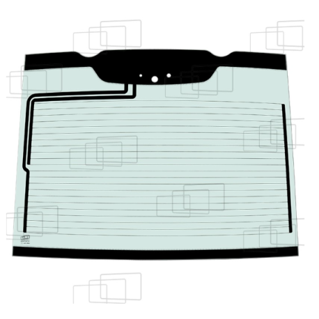 VITRE ARRIERE CHAUFFANT CATERPILLAR 906H / 906H2 / 907H / 907H2 / 908H / 908H2 / 906K / 907K / 908K / 910K / 914K / 906M / 90...