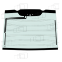 VITRE ARRIERE CHAUFFANT CATERPILLAR 906H / 906H2 / 907H / 907H2 / 908H / 908H2 / 906K / 907K / 908K / 910K / 914K / 906M / 90...