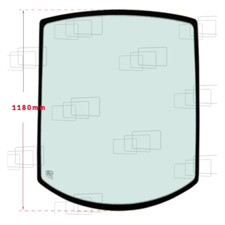 VITRE AVANT COURBE WEYCOR AR420U / AR440 / AR480S / AR520 / AR530 / AR550 / AR580 062190C