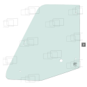 VITRE PORTE GAUCHE 145 MM DIECI ET128 / ET129 / ET137 / ET166 (MODELES 2002) 071078D