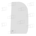 VITRE DROITE ARRIERE COULISSANTE JCB 8014 / 8014CTS / 8016 / 8016CTS / 8018 / 8018CTS / 8020 / 8020CTS (A PARTIR 2005) 058867B