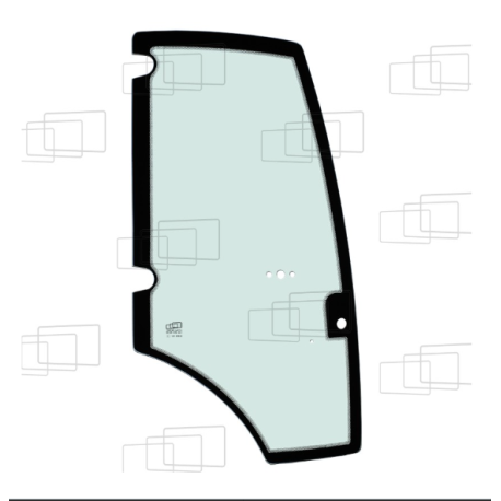 VITRE PORTE DROITE KOMATSU WB91R-5 / WB93R-5 / WB97R-5 / WB97S /WB146PS-5 / WB156PS-5 054855A