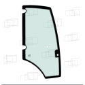 VITRE PORTE DROITE KOMATSU WB91R-5 / WB93R-5 / WB97R-5 / WB97S /WB146PS-5 / WB156PS-5 054855A