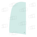 VITRE MAIN DROITE PARTIE HAUTE ARRIERE COULISSANTE JCB 8014 / 8014CTS / 8016 / 8016CTS / 8018 / 8018CTS / 8020 / 8020CTS (A P...