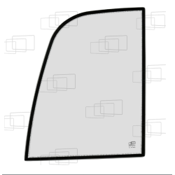 VITRE PORTE PARTIE HAUTE JCB 8014 / 8015 / 8016 / 8017 / 8018 / 8040 (DE 1998 A 2005) 146184G