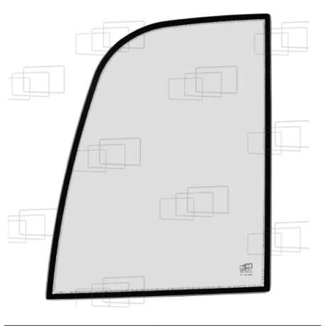 VITRE PORTE PARTIE HAUTE JCB 8014 / 8015 / 8016 / 8017 / 8018 / 8040 (DE 1998 A 2005) 146184G