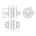 Galet inférieur DAEWOO DOOSAN DX80V / DX85R3 / SOLAR75V UF055E0B-DAEWOO