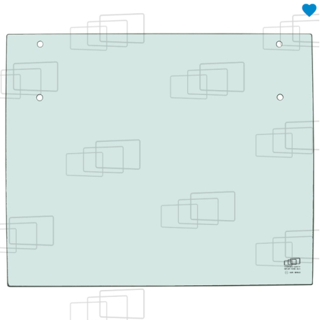 VITRE AVANT BASSE (LOQUET LARGE) MECALAC 712MC 714MC 714MW 162810H