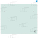 VITRE AVANT BASSE (LOQUET LARGE) MECALAC 712MC 714MC 714MW 162810H