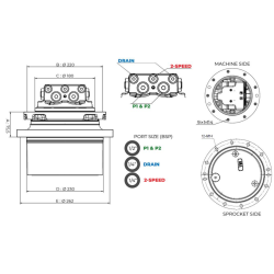Moteur de translation TOOMAT Komatsu PC50MR2 Gamme Heavy Duty Premium