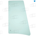 VITRE COTE DERRIERE PORTE GAUCHE JCB 3CX / 3CX ECO CAB / 4CX / 4CX ECO CAB / 5CX WASTEMASTER  053736H