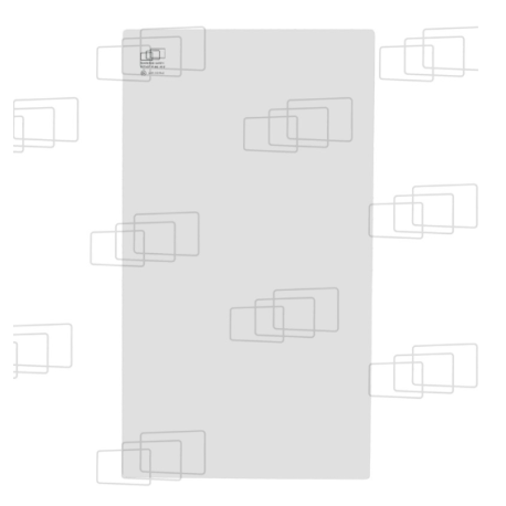 VITRE DROITE ARRIERE FIXE KUBOTA KX61-3 / KX71-3 / KX91-3 / KX91-3 ALPHA / KX101-3 / KX121-3 / KX121-3 ALPHA / KX161-3 / KX16...