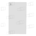 VITRE DROITE ARRIERE FIXE KUBOTA KX61-3 / KX71-3 / KX91-3 / KX91-3 ALPHA / KX101-3 / KX121-3 / KX121-3 ALPHA / KX161-3 / KX16...