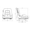 Siège GS12 classique en PVC pour mini pelle SI-GS12