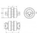 Galet inférieur KOMATSU PC60,7 / PC70,8 / PC70,7 / PC75UD / PC75US UF043K1B-KOMATSU