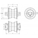 Galet inférieur HANIX H75B / H75C UF106K0E-HANIX