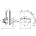 Roue folle HITACHI EX22 / EX25,1 / EX25,2 / EX27U / EX29U / ZX22U-2 / ZX25 / ZX27U / 26U5A UX030Z1E-HITACHI