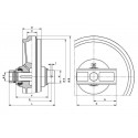 Roue folle ATLAS TEREX AM35R / AM37R / HR14 / HR3,7 / TC29 / TC35 / TC37 UX030Z2E-ATLAS