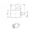 Galet supérieur JCB 8028ZTS / 8027Z / 803 / 8030ZTS / 8032Z / 8032ZTS / 8032ZZTS / 804PLUS UH114Z0D-JCB