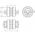 Galet inférieur KOMATSU PC60,7 / PC70,7 / PC70,8 / PC75,3 / PC78,5 UF043K0B-KOMATSU