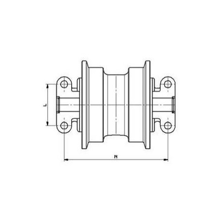 Galet inférieur ATLAS TEREX 1205 / TC125 / TC210 UF146H0E-ATLAS