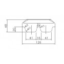 RP154/350.58/450Yx78 Lot 80x Pad caoutchouc déportés à boulonner 450mm