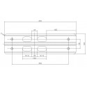 RP154/350.58/450Yx78 Lot 80x Pad caoutchouc déportés à boulonner 450mm