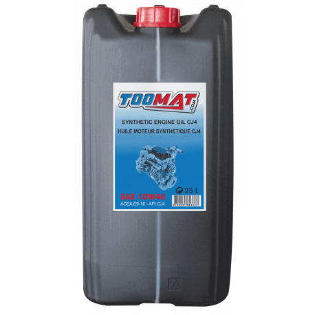 Huile moteur TOOMAT CJ4- 10W40 Bidon 20L pour machines TP TOOMAT10W40CJ4-20L
