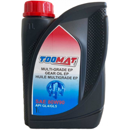 Huile de transmission TOOMAT 80W90 Bidon 1L pour machines TP MULTI-GRADE 1L