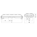 RP190/600 Pad caoutchouc à clipser largeur 600mm