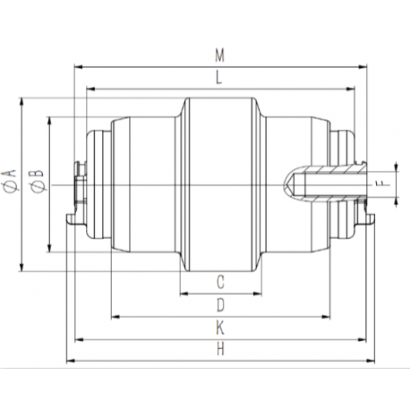 Galet inférieur YANMAR VIO70CR UF-EN-A610700