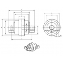 Galet inférieur KUBOTA KH36 / KH41 / KX36 / KX41 UF023Z1C-KUBOTA