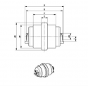 Galet inférieur IHI IMER 35GX3 / 35J / 35N2 / 35NX / 35NX2 / 35VX2 UF040V0C-IHIIMER2