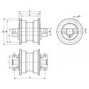 Galet inférieur KOBELCO SK135SR / SK135SR LC UF132B0E-KOBELCO