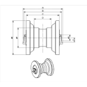 Galet inférieur YANMAR VIO45,6 / VIO50,6 / VIO55,6 / VIO57-6 / SV60,RUBBER UF106Z3A-YANMAR